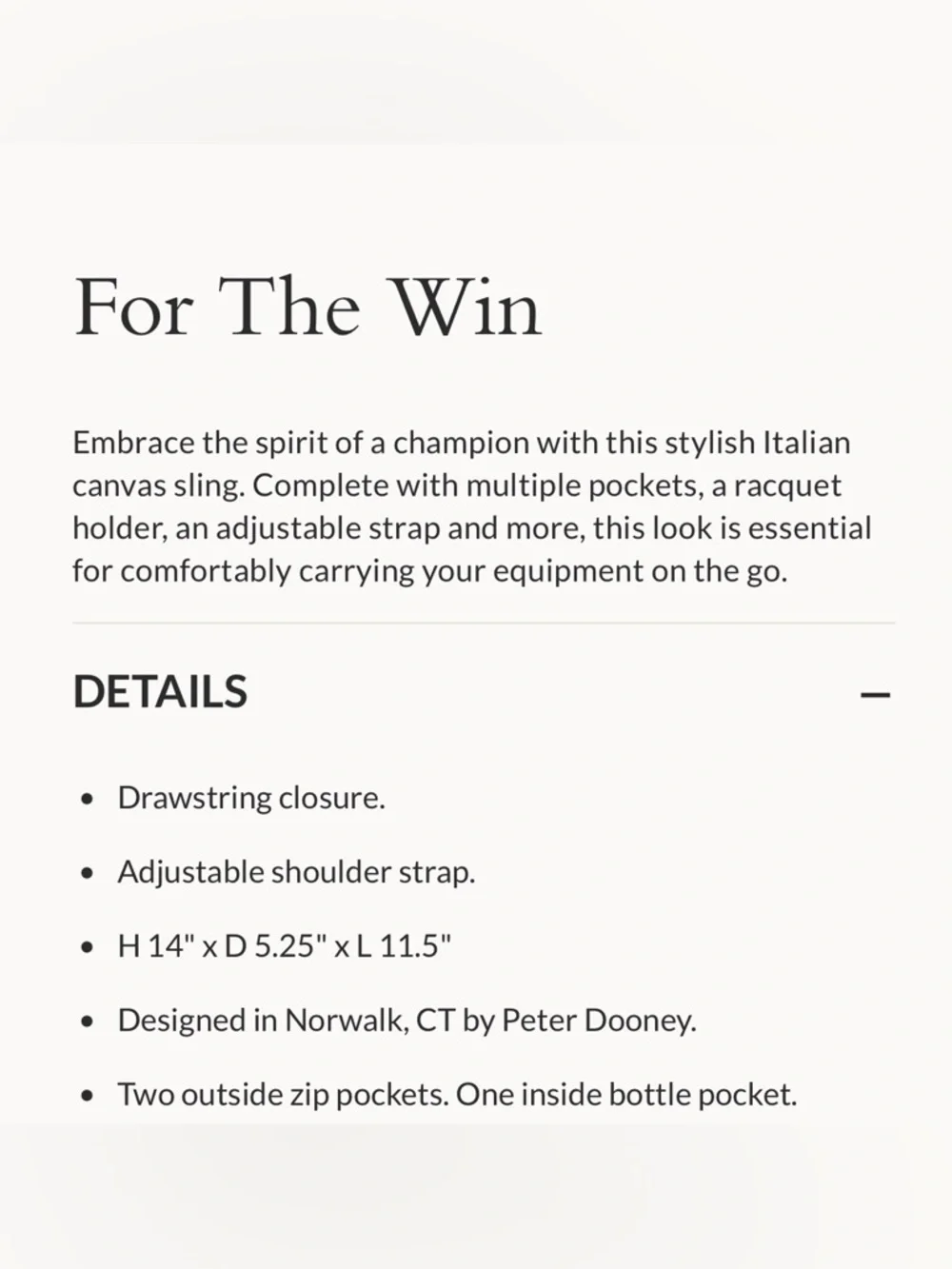 Dooney & Bourke Canvas And Leather Pickleball Sling Bag, Color Cream/Black - Picture 10 of 11